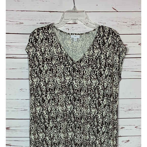 J.Jill Women's XSP Extra Small Petite Brown Boho With Pockets Soft Spring Dress - Picture 4 of 12